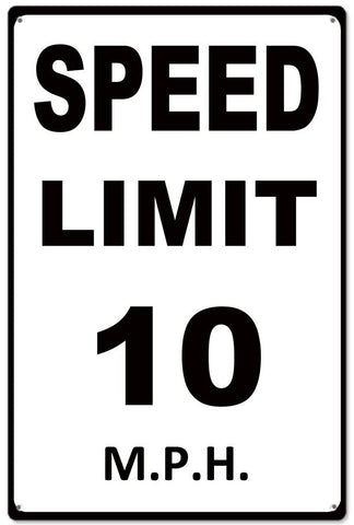 Speed Limit 10 MPH Metal Sign
