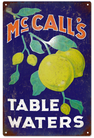 Vintage Mc Calls Water Metal Sign