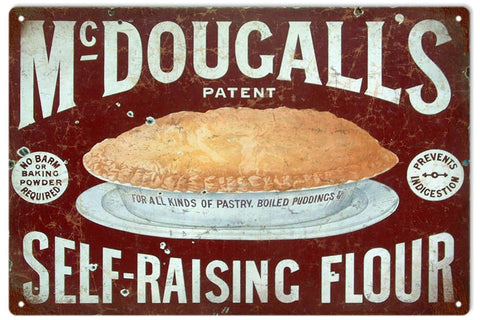 Vintage Mc Dougalls Flour Metal Sign