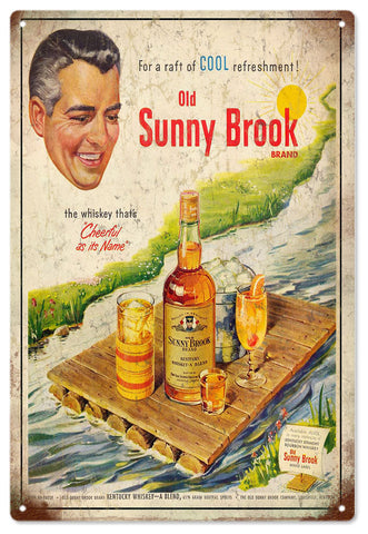 Vintage Style Sunny Brooks Whiskey Metal Sign