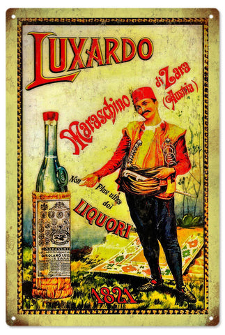 Vintage Luxardo Liquor Metal Sign