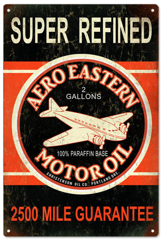 Vintage Aero Eastern Motor Oil Metal Sign