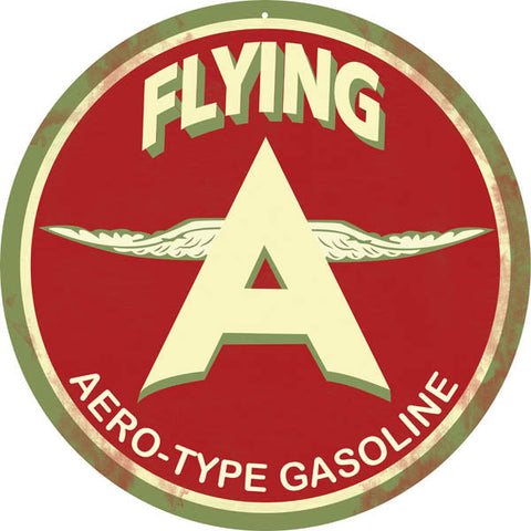 Slightly Vintage Flying Gasoline Metal Sign