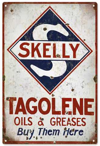 Vintage Tagolene Gasoline Metal Sign