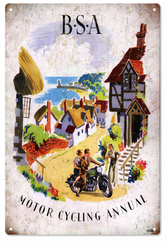 Vintage BSA Motorcycle Metal Sign