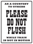 RR-109 Please do not Flush Metal Sign