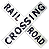 Cross-Buck Railroad Metal Sign