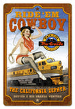 RR-13VS Ride Em Cowboy Ride metal sign
