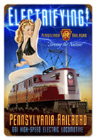 RR-45 ITs 5:00 Time To GET STEAMED UP Railroad Sign Metal