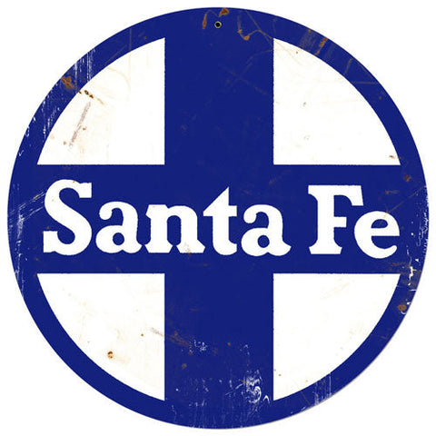 RR-219 Vintage Santa Fe Railroad Herald Metal Sign
