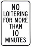 RR-22 No Loitering Railroad Metal Sign