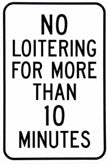 RR-22 No Loitering Railroad Metal Sign