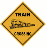Train Crossing Metal Sign