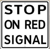 RR-47 Stop On Red Metal Sign
