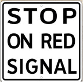 RR-47 Stop On Red Metal Sign