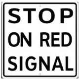 RR-53 Stop On Red Metal Sign