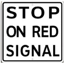 RR-53 Stop On Red Metal Sign