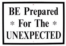 RR-58 Be Prepared For The Unexpected Metal Sign