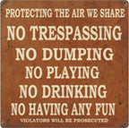 RR-94 Protecting the air metal sign