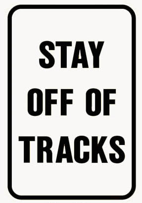 RR-9 Stay off of Tracks Railroad Metal Sign