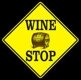 RRW-1 Wine Stop Metal Sign