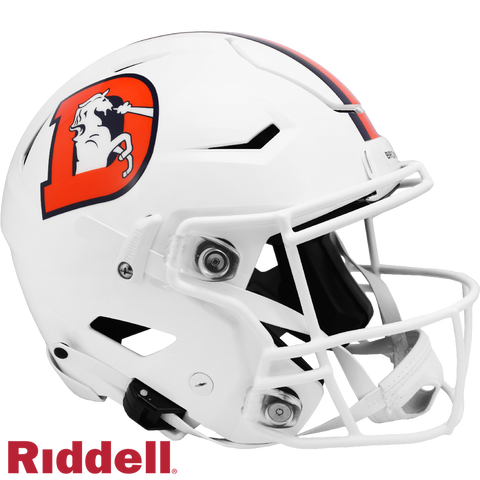 Denver Broncos Helmet Riddell Authentic Full Size SpeedFlex Style On Field Alternate 2023 Snowcapped   Special Order