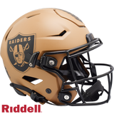 Las Vegas Raiders Helmet Riddell Authentic Full Size SpeedFlex Style Salute To Service 2023