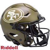 San Francisco 49ers Helmet Riddell Authentic Full Size SpeedFlex Style Salute To Service 2022