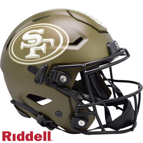 San Francisco 49ers Helmet Riddell Authentic Full Size SpeedFlex Style Salute To Service 2022