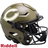 Chicago Bears Helmet Riddell Authentic Full Size SpeedFlex Style Salute To Service