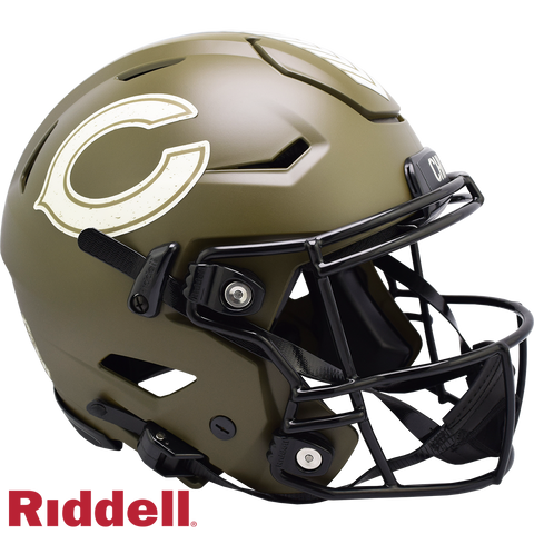 Chicago Bears Helmet Riddell Authentic Full Size SpeedFlex Style Salute To Service 2022