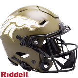 Denver Broncos Helmet Riddell Authentic Full Size SpeedFlex Style Salute To Service 2022
