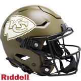 Kansas City Chiefs Helmet Riddell Authentic Full Size SpeedFlex Style Salute To Service