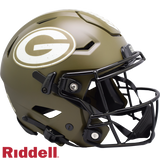 Green Bay Packers Helmet Riddell Authentic Full Size SpeedFlex Style Salute To Service 2022