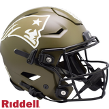 New England Patriots Helmet Riddell Authentic Full Size SpeedFlex Style Salute To Service