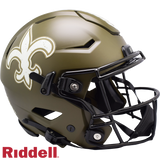New Orleans Saints Helmet Riddell Authentic Full Size SpeedFlex Style Salute To Service 2022
