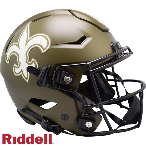 New Orleans Saints Helmet Riddell Authentic Full Size SpeedFlex Style Salute To Service 2022
