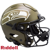 Seattle Seahawks Helmet Riddell Authentic Full Size SpeedFlex Style Salute To Service