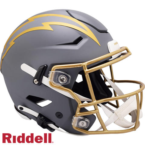 Los Angeles Chargers Helmet Riddell Authentic Full Size SpeedFlex Style Slate Alternate