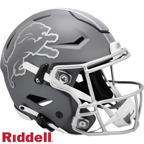 Detroit Lions Helmet Riddell Authentic Full Size SpeedFlex Style Slate Alternate 2024