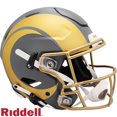 Los Angeles Rams Helmet Riddell Authentic Full Size SpeedFlex Style Slate Alternate