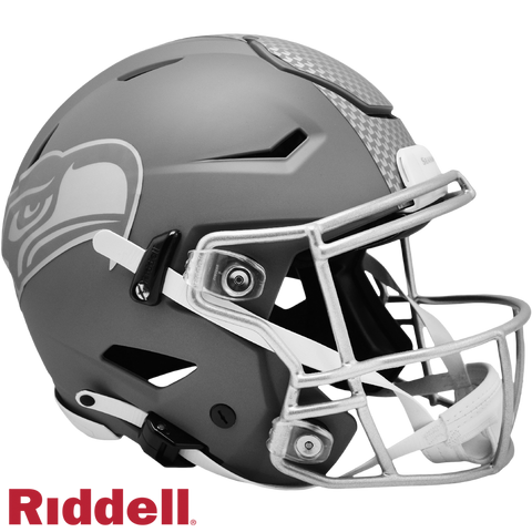 Seattle Seahawks Helmet Riddell Authentic Full Size SpeedFlex Style Slate Alternate