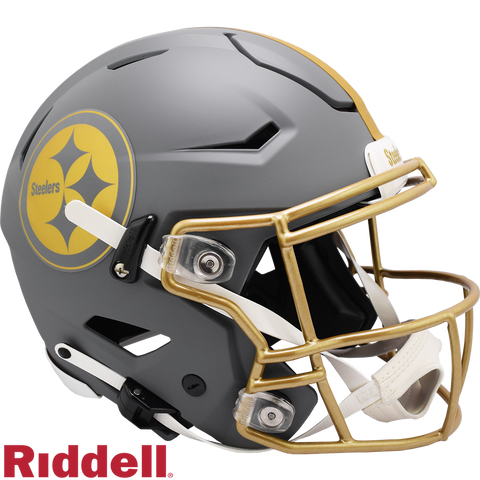 Pittsburgh Steelers Helmet Riddell Authentic Full Size SpeedFlex Style Slate Alternate