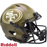 San Francisco 49ers Helmet Riddell Authentic Full Size Speed Style Salute To Service 2022