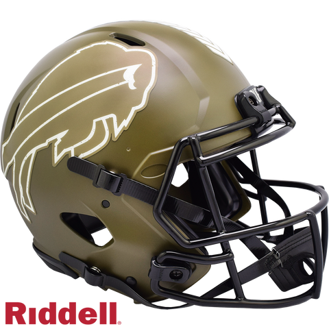 Buffalo Bills Helmet Riddell Authentic Full Size Speed Style Salute To Service 2022