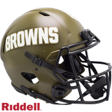 Cleveland Browns Helmet Riddell Authentic Full Size Speed Style Salute To Service 2022
