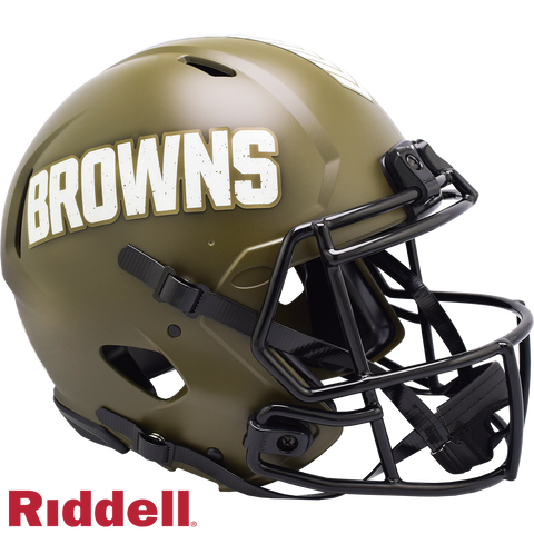 Cleveland Browns Helmet Riddell Authentic Full Size Speed Style Salute To Service 2022