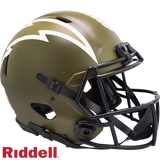 Los Angeles Chargers Helmet Riddell Authentic Full Size Speed Style Salute To Service