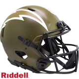 Los Angeles Chargers Helmet Riddell Authentic Full Size Speed Style Salute To Service 2022