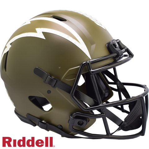 Los Angeles Chargers Helmet Riddell Authentic Full Size Speed Style Salute To Service 2022